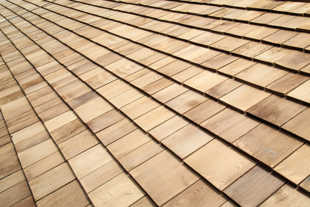 natural wood shingle roof